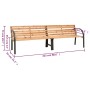Doppelte Gartenbank aus massivem Tannenholz 225 cm von , Gartenbänke - Ref: Foro24-319575, Preis: 157,95 €, Rabatt: %