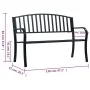 Black steel garden bench 120 cm by , garden benches - Ref: Foro24-319580, Price: 98,06 €, Discount: %