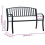 Gartenbank aus schwarzem Stahl 120 cm von , Gartenbänke - Ref: Foro24-319580, Preis: 102,33 €, Rabatt: %