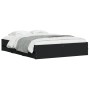 Black engineered wood bed frame 150x200 cm by , Beds and slatted bases - Ref: Foro24-3207267, Price: 178,67 €, Discount: %