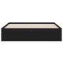 Black engineered wood bed frame 150x200 cm by , Beds and slatted bases - Ref: Foro24-3207267, Price: 178,67 €, Discount: %