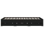 Black engineered wood bed frame 150x200 cm by , Beds and slatted bases - Ref: Foro24-3207267, Price: 178,67 €, Discount: %
