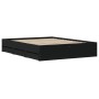 Schwarzer Bettrahmen aus Holzwerkstoff, 150 x 200 cm von , Betten und Lattenroste - Ref: Foro24-3207267, Preis: 178,67 €, Rab...