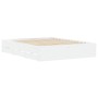 Weißes Holzwerkstoffbett mit Schubladen 140x200 cm von , Betten und Lattenroste - Ref: Foro24-3207273, Preis: 168,19 €, Rabat...