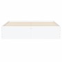 Weißes Holzwerkstoffbett mit Schubladen 140x200 cm von , Betten und Lattenroste - Ref: Foro24-3207273, Preis: 168,19 €, Rabat...