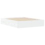 Cama con cajones madera de ingeniería blanco 140x200 cm de , Camas y somieres - Ref: Foro24-3207273, Precio: 168,19 €, Descue...