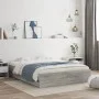 Sonoma gray engineered wood bed with drawers 140x200 cm by , Beds and slatted bases - Ref: Foro24-3207278, Price: 196,48 €, D...