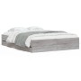 Sonoma gray engineered wood bed with drawers 140x200 cm by , Beds and slatted bases - Ref: Foro24-3207278, Price: 199,57 €, D...