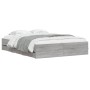 Sonoma gray engineered wood bed with drawers 140x200 cm by , Beds and slatted bases - Ref: Foro24-3207278, Price: 199,57 €, D...