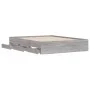 Sonoma gray engineered wood bed with drawers 140x200 cm by , Beds and slatted bases - Ref: Foro24-3207278, Price: 196,48 €, D...