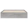 Sonoma gray engineered wood bed with drawers 140x200 cm by , Beds and slatted bases - Ref: Foro24-3207278, Price: 196,48 €, D...