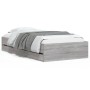 Cama con cajones madera ingeniería gris Sonoma 90x200 cm de , Camas y somieres - Ref: Foro24-3207299, Precio: 166,48 €, Descu...