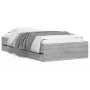 Sonoma gray engineered wood bed with drawers 90x200 cm by , Beds and slatted bases - Ref: Foro24-3207299, Price: 163,94 €, Di...