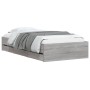 Cama con cajones madera ingeniería gris Sonoma 90x200 cm de , Camas y somieres - Ref: Foro24-3207299, Precio: 166,48 €, Descu...