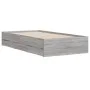 Sonoma gray engineered wood bed with drawers 90x200 cm by , Beds and slatted bases - Ref: Foro24-3207299, Price: 163,94 €, Di...