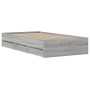 Sonoma-graues Holzwerkstoffbett mit Schubladen 90 x 200 cm von , Betten und Lattenroste - Ref: Foro24-3207299, Preis: 166,48 ...