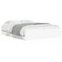 White engineered wood bed with drawers 135x190 cm by , Beds and slatted bases - Ref: Foro24-3207308, Price: 187,88 €, Discoun...