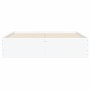 Weißes Holzwerkstoffbett mit Schubladen 135x190 cm von , Betten und Lattenroste - Ref: Foro24-3207308, Preis: 187,88 €, Rabat...