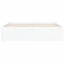 White engineered wood bed with drawers 135x190 cm by , Beds and slatted bases - Ref: Foro24-3207308, Price: 187,22 €, Discoun...