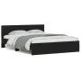 Estructura de cama cabecero y luces LED negra160x200 cm de , Camas y somieres - Ref: Foro24-3207596, Precio: 227,78 €, Descue...