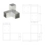 Y-förmiger Pfostenverbinder aus verzinktem Metall 81x81 mm von vidaXL, Zaunpfosten - Ref: Foro24-145465, Preis: 28,06 €, Raba...