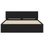 Estructura de cama cabecero y luces LED negra160x200 cm de , Camas y somieres - Ref: Foro24-3207596, Precio: 227,78 €, Descue...