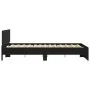 Estructura de cama cabecero y luces LED negra160x200 cm de , Camas y somieres - Ref: Foro24-3207596, Precio: 227,78 €, Descue...