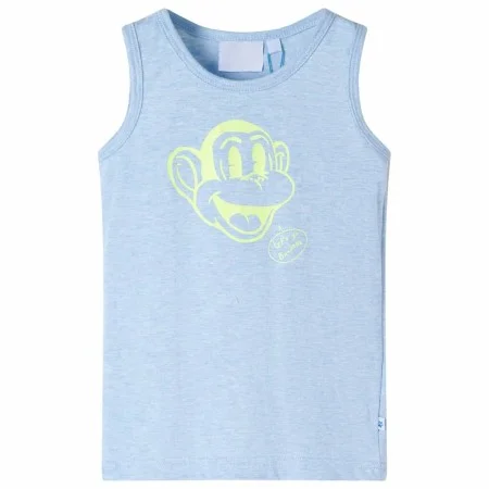 Soft blue mélange children's tank top size 92 by , Kids T-shirts - Ref: Foro24-11664, Price: 7,93 €, Discount: %