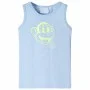 Soft blue mélange children's tank top size 92 by , Kids T-shirts - Ref: Foro24-11664, Price: 7,93 €, Discount: %