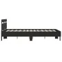 Bed frame with headboard and LED lights black 120x190 cm by , Beds and slatted bases - Ref: Foro24-3207575, Price: 181,04 €, ...