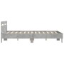 Concrete gray headboard bed frame and LED lights 140x190cm by , Beds and slatted bases - Ref: Foro24-3207563, Price: 160,57 €...