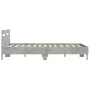 Concrete gray headboard bed frame and LED lights 140x190cm by , Beds and slatted bases - Ref: Foro24-3207563, Price: 158,58 €...