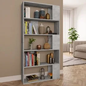 Concrete gray plywood shelf 80x24x159cm by vidaXL, Bookcases and shelves - Ref: Foro24-800103, Price: 53,14 €, Discount: %