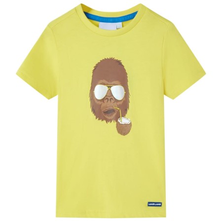 Short-sleeved yellow children's t-shirt size 140 by , Kids T-shirts - Ref: Foro24-11618, Price: 8,20 €, Discount: %