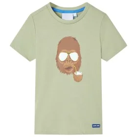 Kurzarm-T-Shirt für Kinder in Hellkhaki 116 von , Kinder-T-Shirts - Ref: Foro24-11611, Preis: 8,12 €, Rabatt: %