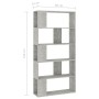 Betongraues Sperrholzregal 80x24x159cm von vidaXL, Bücherregale und Regale - Ref: Foro24-800103, Preis: 62,16 €, Rabatt: %