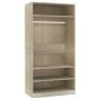 Oak Sonoma plywood wardrobe 100x50x200 cm by vidaXL, Wardrobes - Ref: Foro24-800228, Price: 173,51 €, Discount: %