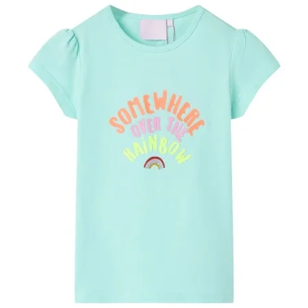 Light aquamarine children's t-shirt size 128 by , Kids T-shirts - Ref: Foro24-10767, Price: 8,32 €, Discount: %