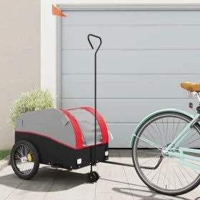 Bicycle trailer, black and red iron, 45 kg by , Bicycle trailers - Ref: Foro24-94146, Price: 86,22 €, Discount: %