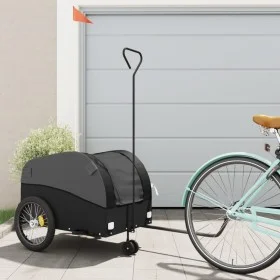 Remolque para bicicleta hierro negro 45 kg de , Remolques para bicicletas - Ref: Foro24-94150, Precio: 87,52 €, Descuento: %