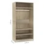 Oak Sonoma plywood wardrobe 100x50x200 cm by vidaXL, Wardrobes - Ref: Foro24-800228, Price: 173,51 €, Discount: %