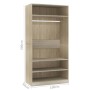 Sonoma Schrank aus Eichensperrholz 100x50x200 cm von vidaXL, Kleiderschränke - Ref: Foro24-800228, Preis: 180,11 €, Rabatt: %