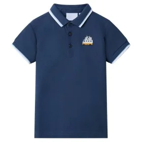 Dunkelblaues Kinder-Poloshirt 116 von , Kinder-T-Shirts - Ref: Foro24-12051, Preis: 9,22 €, Rabatt: %