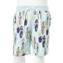 Children's shorts with drawstring soft blue mélange 140 by , kids pants - Ref: Foro24-11833, Price: 10,90 €, Discount: %