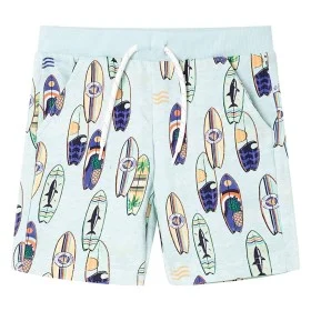 Children's shorts with soft blue mélange drawstring 116 by , kids pants - Ref: Foro24-11831, Price: 10,90 €, Discount: %