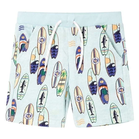 Children's shorts with soft blue mélange drawstring 116 by , kids pants - Ref: Foro24-11831, Price: 10,90 €, Discount: %