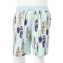 Children's shorts with soft blue mélange drawstring 116 by , kids pants - Ref: Foro24-11831, Price: 10,90 €, Discount: %