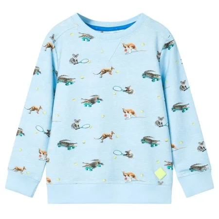 Light blue mélange children's sweatshirt 116 by , Kids T-shirts - Ref: Foro24-11901, Price: 12,86 €, Discount: %