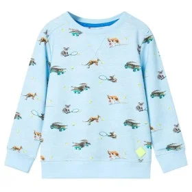 Kinder-Sweatshirt Hellblau Melange 140 von , Kinder-T-Shirts - Ref: Foro24-11903, Preis: 12,86 €, Rabatt: %
