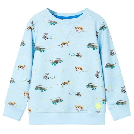 Kinder-Sweatshirt Hellblau Melange 140 von , Kinder-T-Shirts - Ref: Foro24-11903, Preis: 12,86 €, Rabatt: %